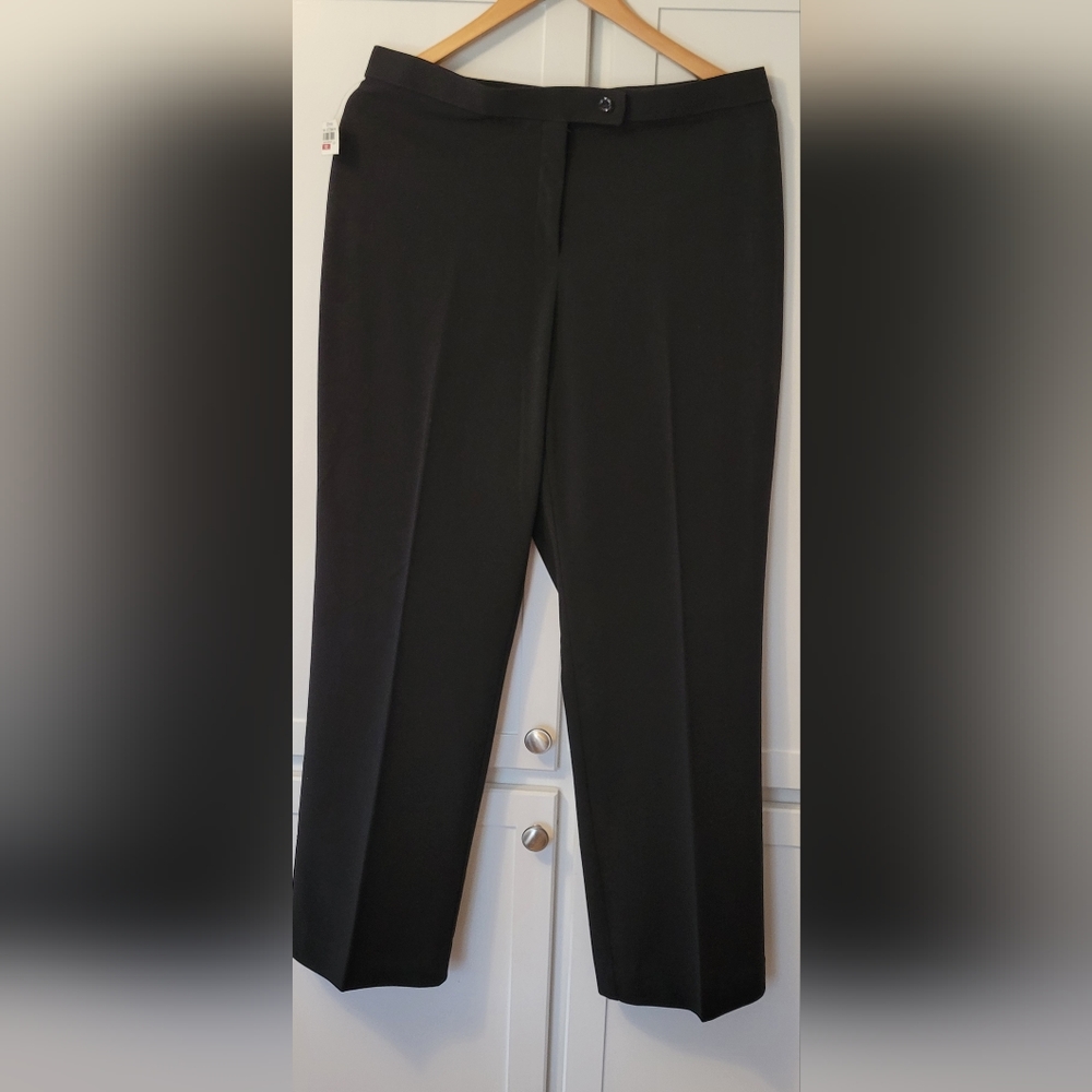 east 5th pants, Black, 12 Petite, polyester, linen, spandex,   NWT